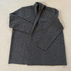 Elena Solano Grey Wool Wrap Sweater 3x